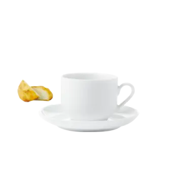 AIDA Atelier hvid kaffekopper med underkop 4 stk - hvid - BESTIK