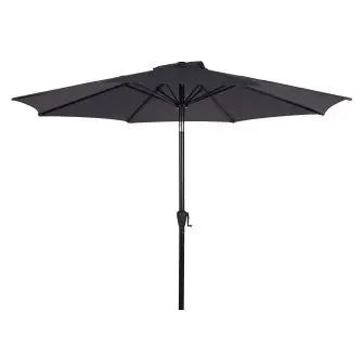 OUTFIT Alu parasol Ø3 m m/tilt og hejs - grå - OUTFIT