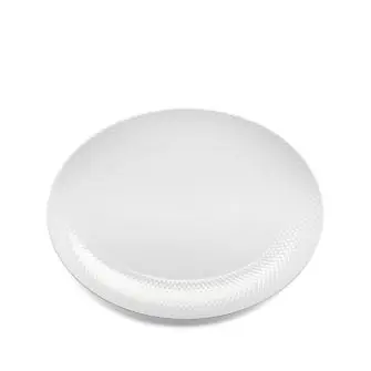 LYNGBY Rhombe serveringsfad 35x26,5 cm hvid - SERVERINGSFADE
