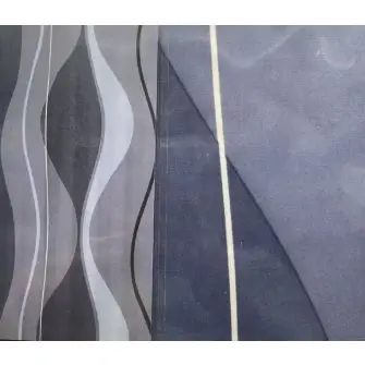 Badeforhæng 180x200 cm mønster blå - BADEFORHÆNG