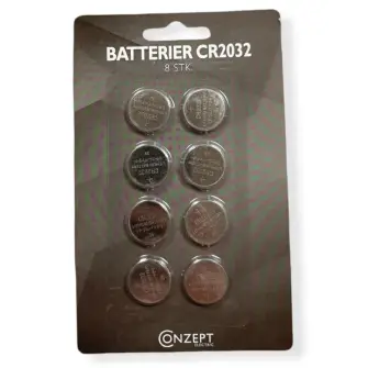 CONZEPT Knapcelle batterie CR2032 - 8 pk - BATTERIER
