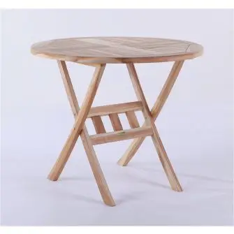 TEAK Mondena havesæt Ø90cm m/ 4 stole med armlæn - HAVEMØBELSÆT