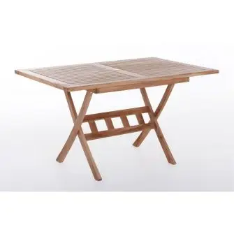 TEAK Havemøbelsæt mondena bord 85 x 135 cm med 4 stole med armlæn - HAVEMØBELSÆT