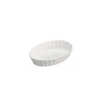 AIDA Aroma tærteform oval 16 cm - hvid - OVNFAST