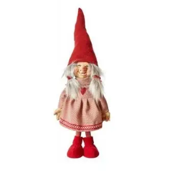 DACORE Troldenisse h50 cm pige - rød - DACORE