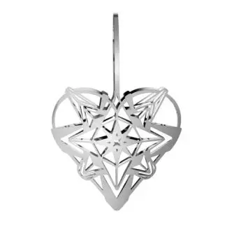 ROSENDAHL Karen blixen julehjerte 25,6 cm - forsølvet - ALT TIL JULETRÆET
