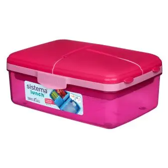 SISTEMA Quaddie slimline madkasse - pink - MADKASSER & DRIKKEDUNKE