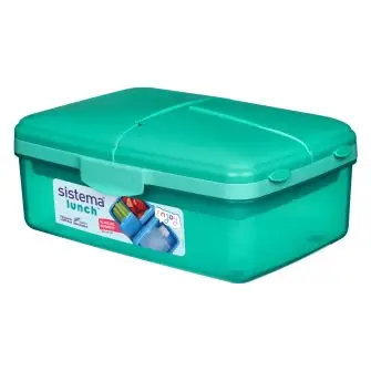 SISTEMA Quaddie slimline madkasse - minty teal - KØKKEN