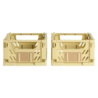 DAY Opbevaringskasse foldbar 25x16,5 cm yellow sand - 2 stk. - DAY