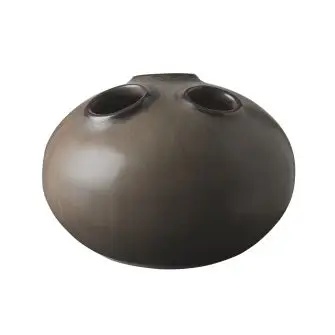 KNABSTRUP Trio vase H11 cm - brun - KNABSTRUP KERAMIK