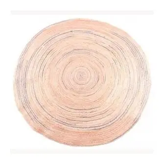 LA FINESSE Jute tæppe Ø120 cm - natural/lys mix - LA FINESSE