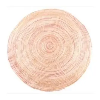 LA FINESSE Jute tæppe Ø120 cm - natural/mix - LA FINESSE
