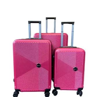 CONZEPT Kuffertsæt 3 stk - pink - KUFFERTER