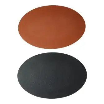 DACORE Dækkeserviet vendbar oval - cognac/sort - ØVRIGE