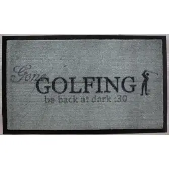 Dørmåtte 45 x 75 cm skridsikker - "Golfing" - DØRMÅTTER