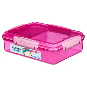 SISTEMA Madkasse snack attack duo - pink - MADKASSER & DRIKKEDUNKE