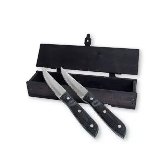 GENSE Old farmer xl grillknive mikarta 2 stk - GENSE