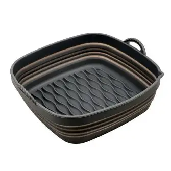 CONZEPT Airfryer bradepande foldbar i silikone 20 x 21 cm - grå - KØKKENMASKINER