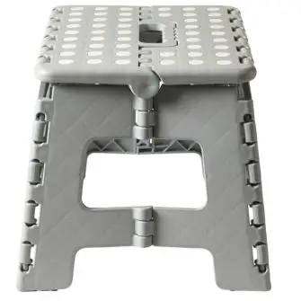 DACORE Foldbar skammel 29 x 22 x 22 cm -  grå - DIVERSE