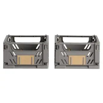 DAY Opbevaringskasse foldbar 17x12,5 cm dark grey - 2 stk. - DAY