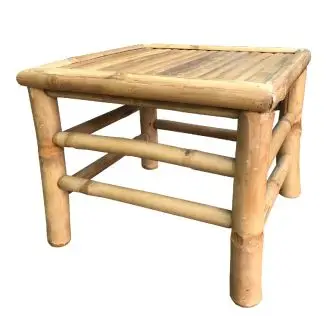 BAMBUSA Bambus Sidebord / skammel - 38 x 38 cm - HAVEMØBLER I BAMBUS