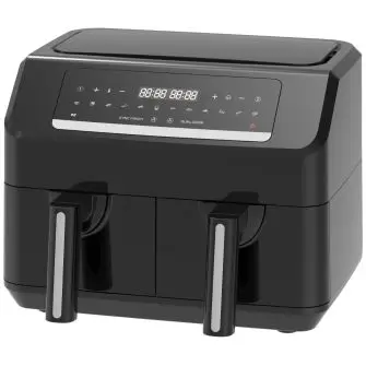 EMERIO Airfryer dobbelt - 3,6 + 3,6 liter - AIRFRYER & TILBEHØR