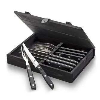 GENSE Old farmer grillbestik sort 4 + 4 dele - GENSE