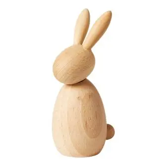 DACORE Træfigur kanin 10 cm - bøg natur - PYNT & FIGURER