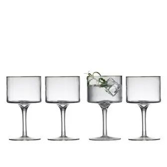 LYNGBY GLAS Palermo gin & tonic-glas med guldkant 4 stk. - 32 cl - GAVER TIL HENDE