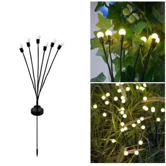 CONZEPT Solar ildflue 8 LED - varmhvid - HAVELAMPER