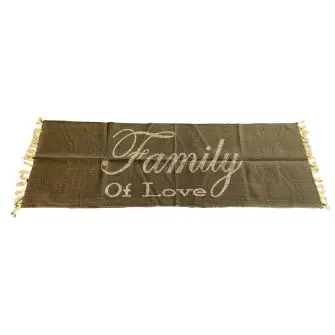 LA FINESSE kludetæppe 70 x 200 cm - family of love - TEKSTIL