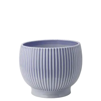 KNABSTRUP Urtepotteskjuler med riller Ø18 cm - lavendel - KNABSTRUP KERAMIK
