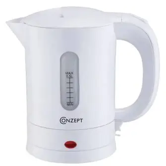 CONZEPT Rejseelkedel 0,5 liter - hvid - ELKEDLER