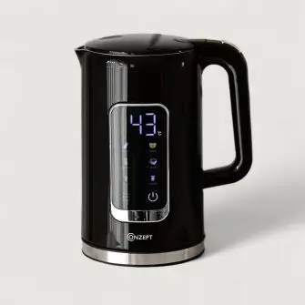 CONZEPT Elkedel m/digital display 1,7 liter - sort - ELKEDLER