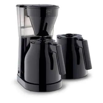 MELITTA Kaffemaskine easy therm m/ 2 kander - sort - MELITTA