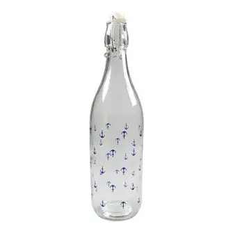 DET GAMLE APOTEK Glasflaske 1 liter - med anker - DET GAMLE APOTEK
