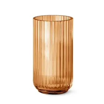 LYNGBY Vase glas 20 cm - amber - GAVER TIL HENDE