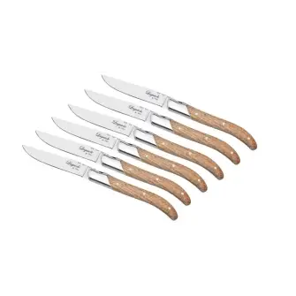 LAGUIOLE BY HAWS Steakknive 6 stk - egetræ - KNIVE