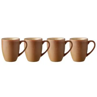 BITZ Wood krus m/hank 30 cl 4 stk - wood/sand - BITZ
