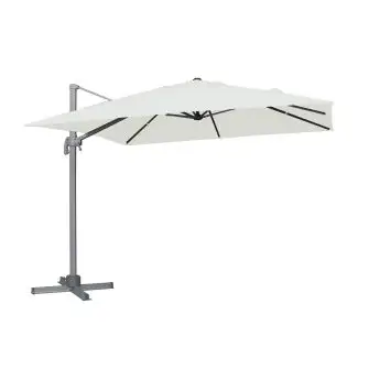HOFFMANN Alu hængeparasol bilbao 3x3 meter - natur - HAVEMØBLER
