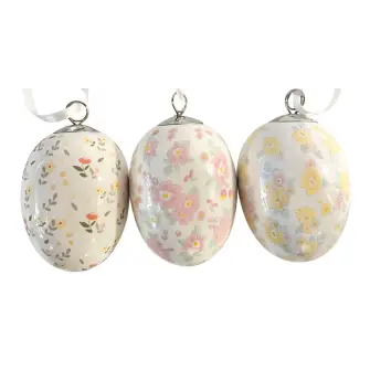 DACORE Påskeæg med blomstermotiv - 1 stk - DACORE