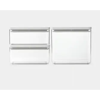 BRABANTIA Tasty+ opbevaringsbokse - 3 stk - BRABANTIA