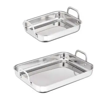 TEFAL Emotion SS bradepandesæt 2 stk - stål - BRADEPANDER