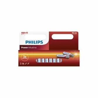 PHILIPS Power alkaline "AAA" batterier - 12 stk - BATTERIER