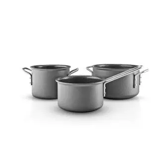 EVA TRIO Grey line grydesæt keramisk med 3 dele - GRYDER