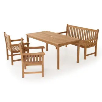 TEAK Havemøbelsæt bali 90 x 150 - HAVEMØBELSÆT