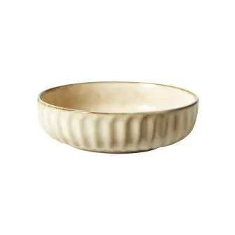 DACORE Stribet skål Ø12,3 cm  - sand - SERVERINGSSKÅLE