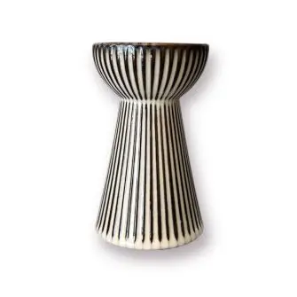 DACORE Hyacint vase med riller 15 cm - lysgrå/mørkgrå - GAVEARTIKLER
