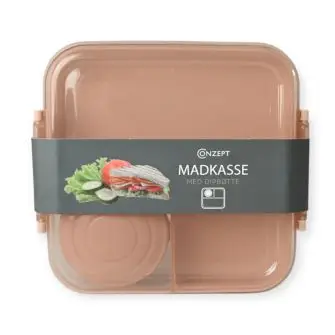 CONZEPT Madkasse lille inkl. dipbøtte - pink - OPBEVARING