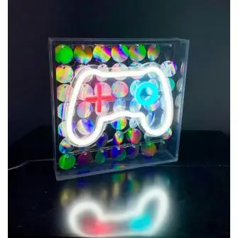 CONZEPT Neonskilt med motiv - gamer - BORDLAMPER